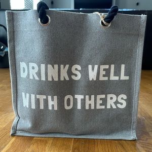 Reusable Wine Tote - DRINKS WELL WITH OTHERS